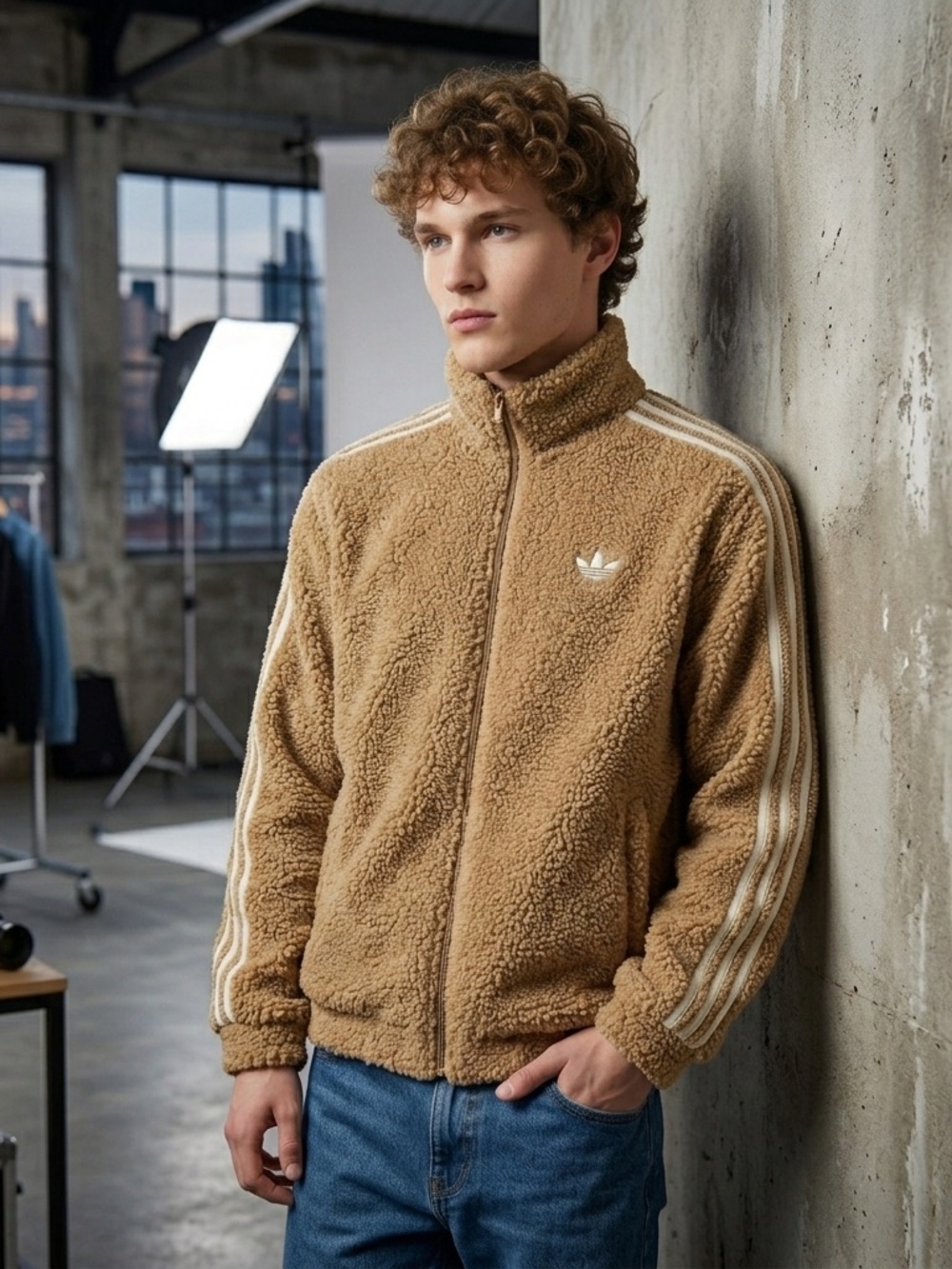 Adidas Originals Boucle Firebird Tracktop Jacket - KS5274 - Cardboard - 2XL - Picture 2 of 12
